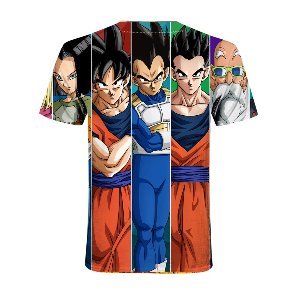 Супер Saiyan 3D футболка аниме драконий жемчуг Z Goku летние модные футболки для