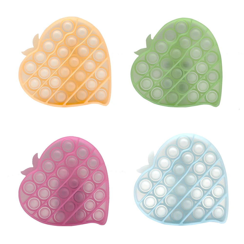 

Fruit Shaped Push Bubble Fidget Sensory Glow In Dark Toys for Children Adults ADHD Autism Stress Reliever Antistress Squishy Toy