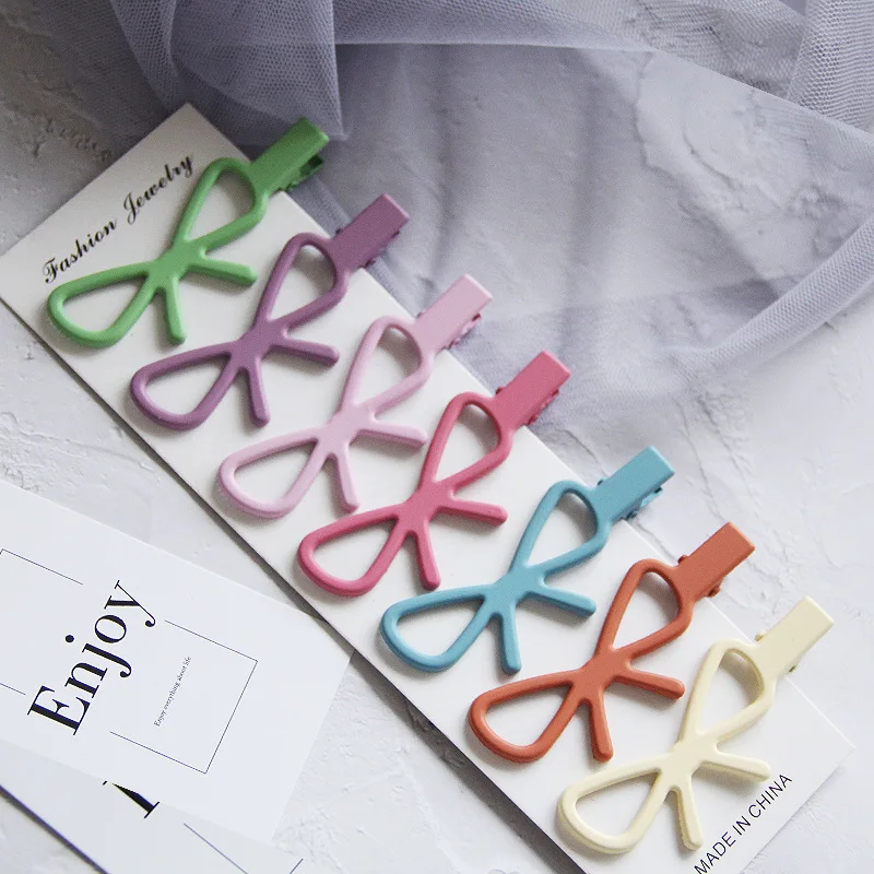 

7Pcs/Pack Simple Solid Color Geometric Hairpins Women Girls Barrette Hairgrips Candy Color Hair Clip Headdress Hair Accessories