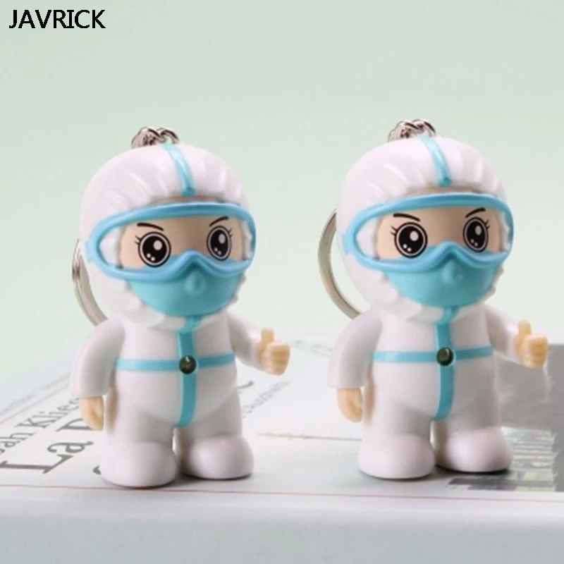 Сувенир белый брелок для медсестры с мультяшным рисунком подвеска крючком I Love U