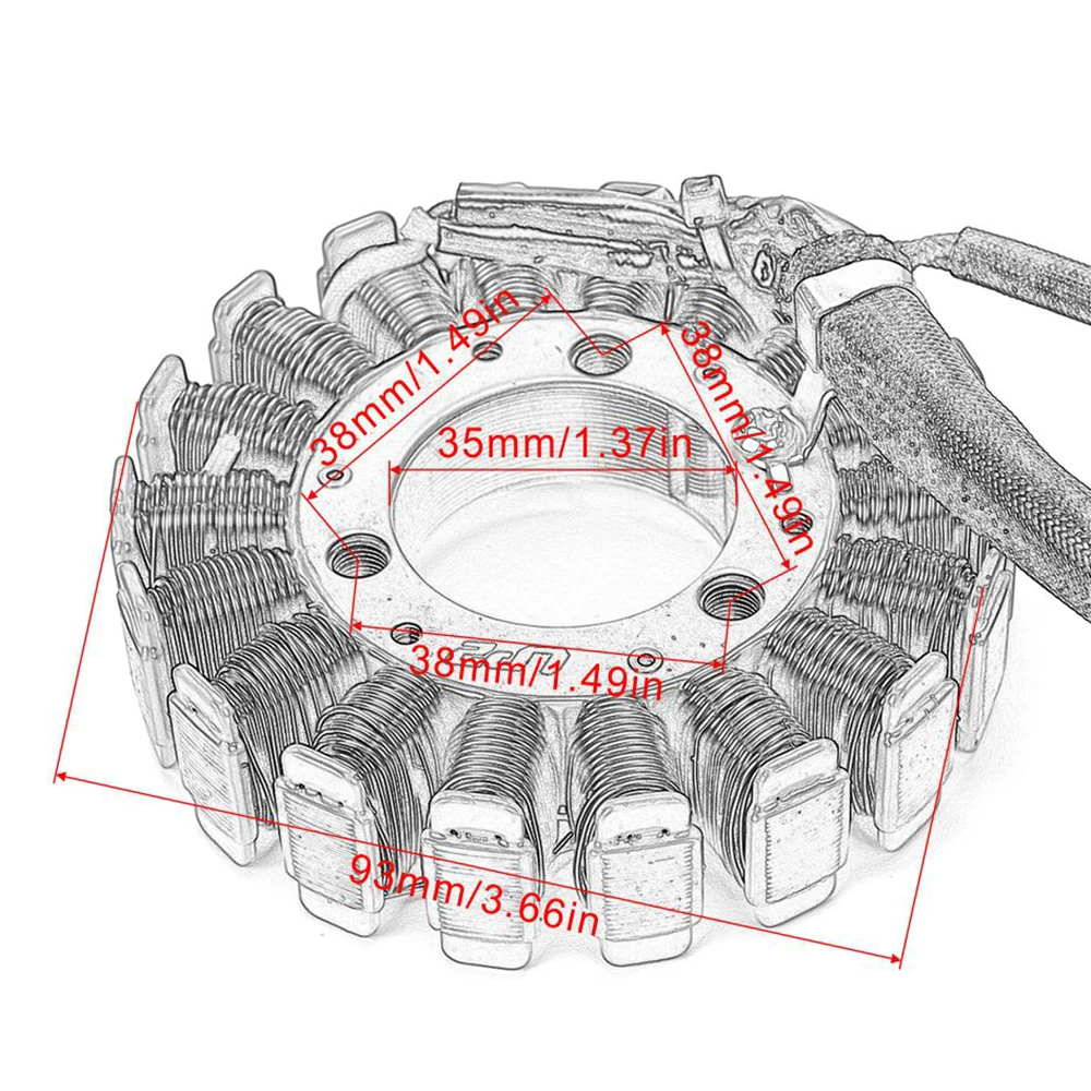 

Stator Coil for Suzuki DR250R DRZ250 DRZ400 DRZ400E DRZ400SM 32101-13E00 32101-13E02 32101-13E03 32101-29F00 / DR 250 R DRZ 400