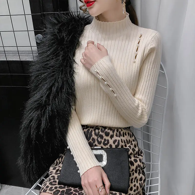

Fashion 2021 Women Sweater Jumper Pull Femme Turtleneck Knitted Female Casual Pullover Women Autumn Winter Tops Korean Sweaters