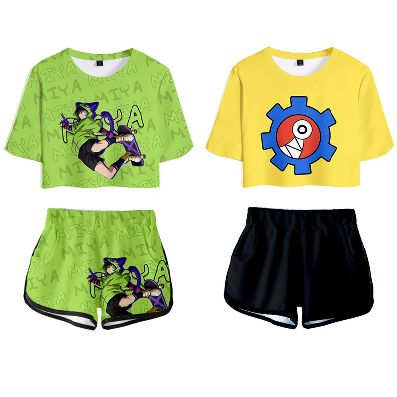 

Костюм для косплея SK8 the Infinity, футболка и шорты с 3D принтом, футболка с коротким рукавом и шорты, костюмы для девочек, комплекты футболок для бега с аниме для девочек