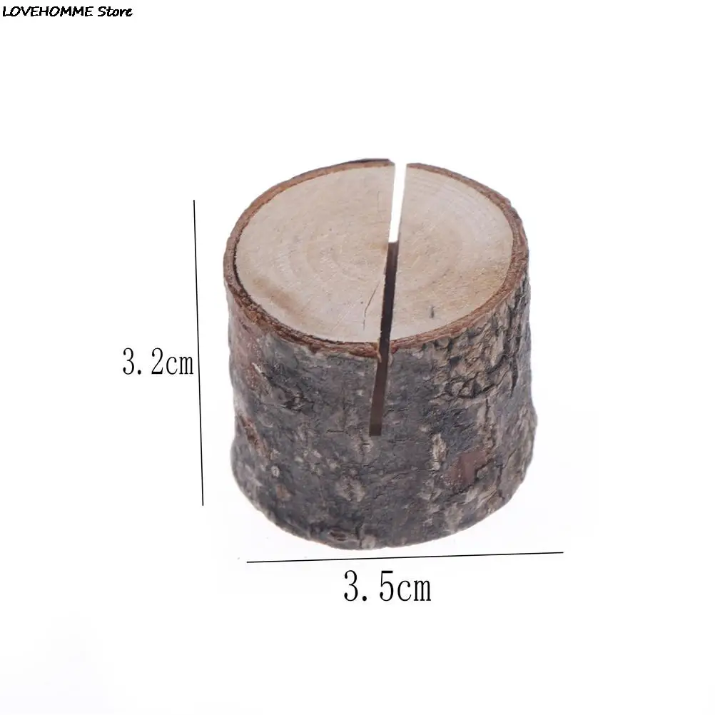 10 шт./лот дерево ворс Имя Место карты фото держатель меню таблицы натуральный