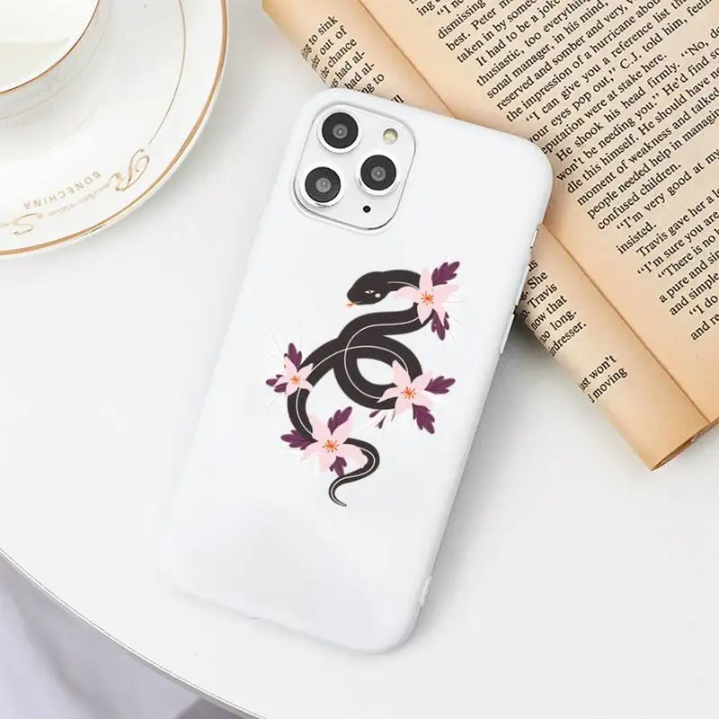 

Hand Snake Phone Case White Candy Color for iPhone 11 12 mini pro XS MAX 8 7 6 6S Plus X SE 2020 XR