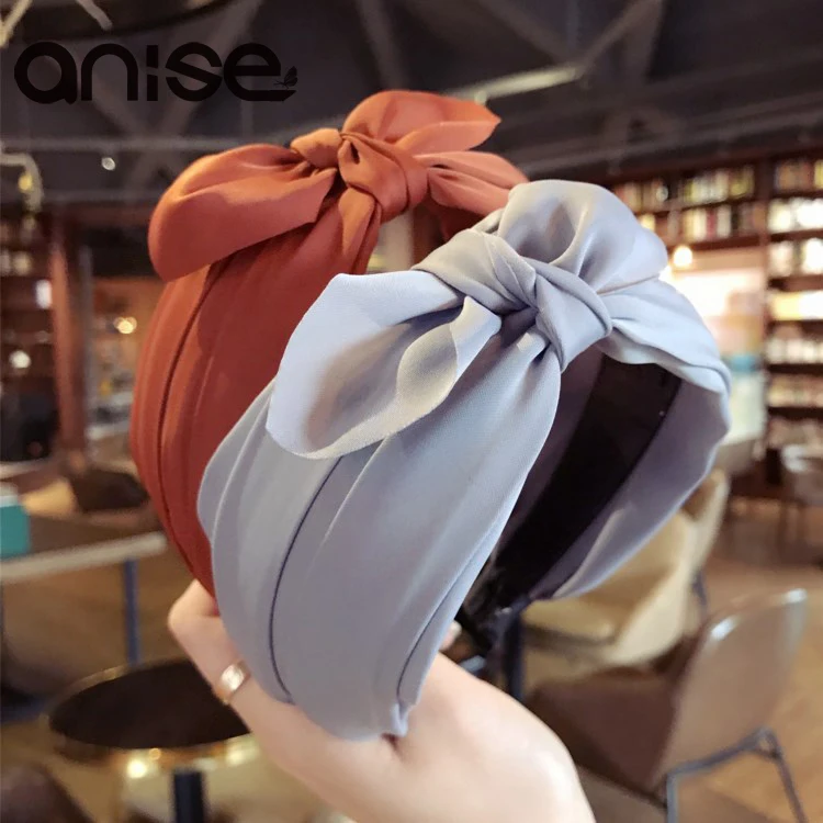 Модная женская повязка на голову с бантиком Женская аксессуары простая
