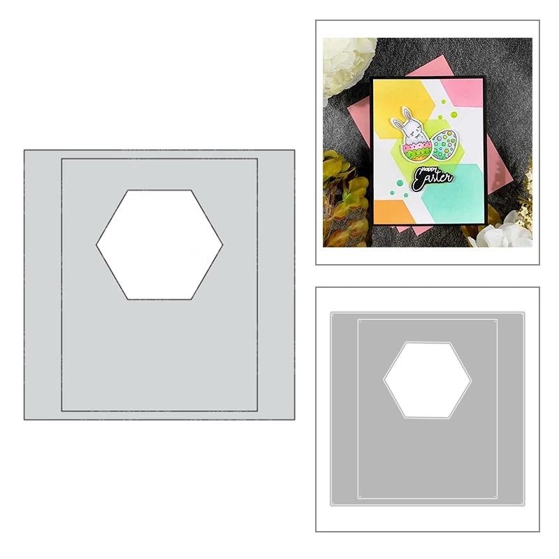 

2020 новые квадратный фон металлический Трафаретный вырубной штамп для тиснения шестиугольный сотовый декоративная поздравительная открыт...