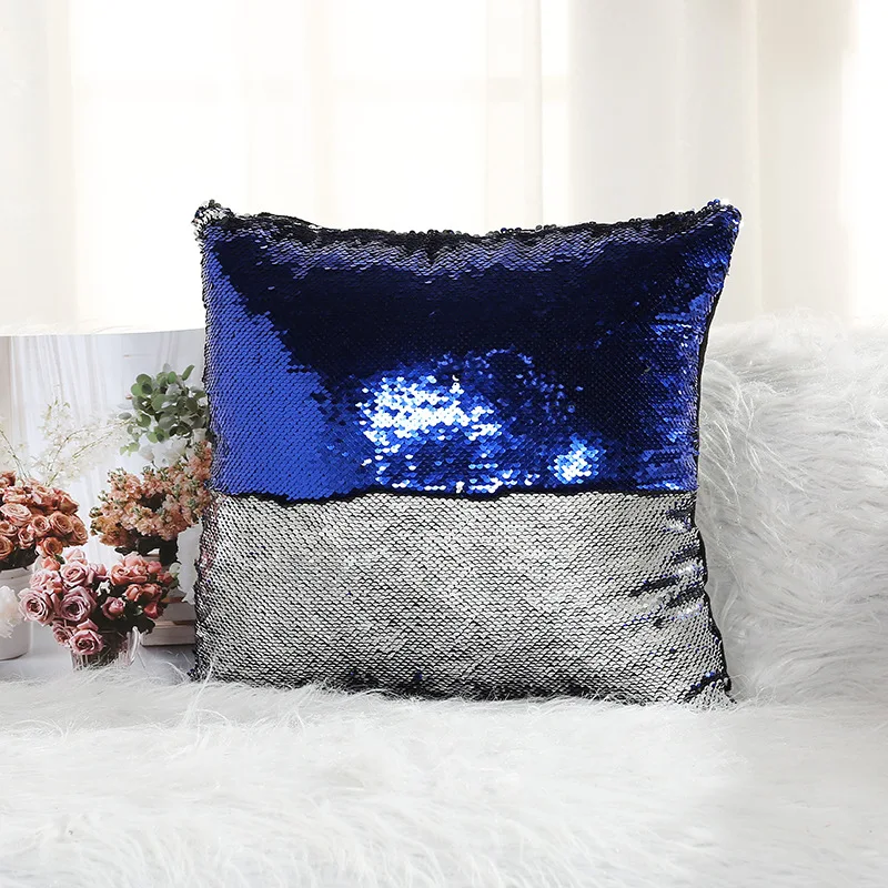 Cotton pillowcase creative color sequin sofa without core office waist pillow back cover Free Shipping | Дом и сад