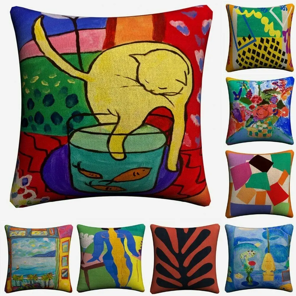 

Matisse Аннотация Современное искусство декоративное хлопковое белье Наволочка на подушку дома Almofada Подушка Чехол оффисная декоративная дива...