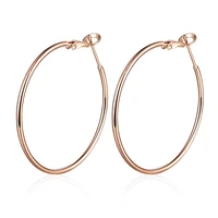 exaggerated big hoop earrings for women gold silver color metal large round circle earring party jewelry accessories 3456cm