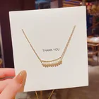Новинка 2021, минималистичное жемчужное ожерелье-чокер для женщин, подвеска-цепочка из титановой стали в Корейском стиле, ювелирные изделия