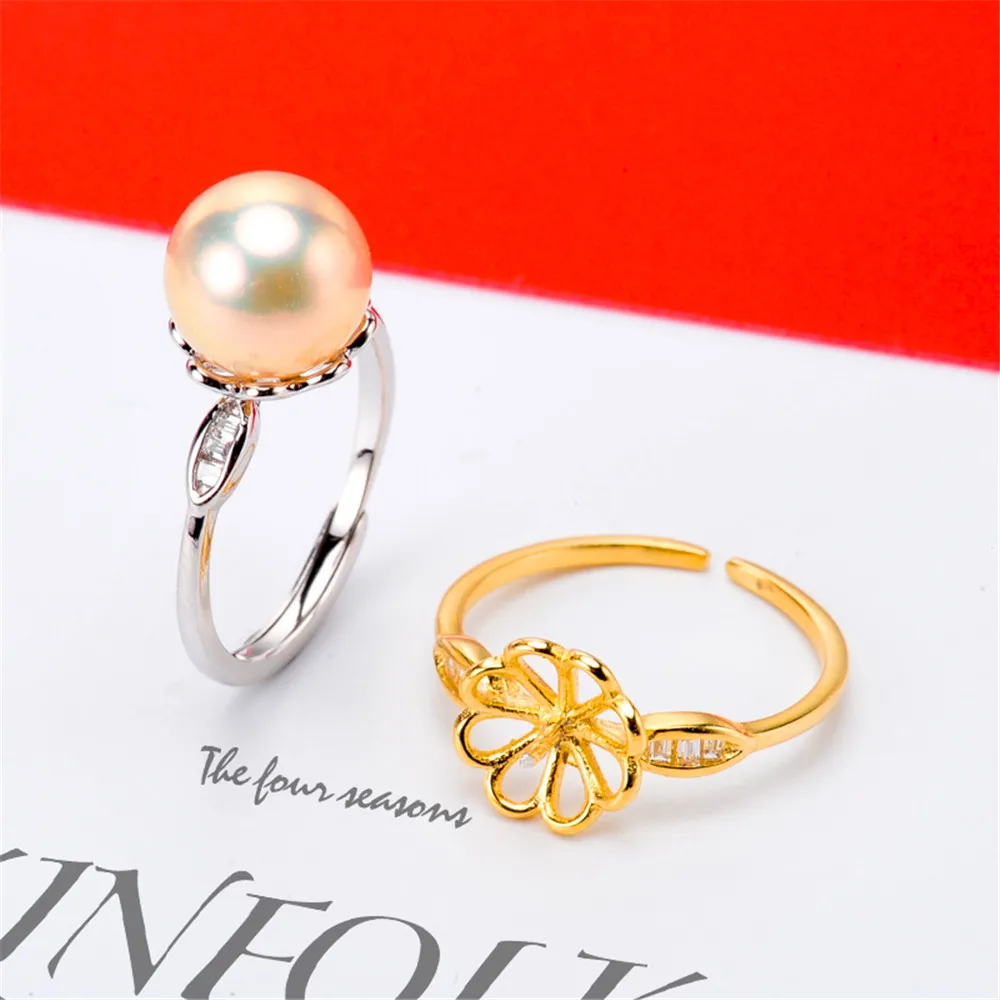 Простые Кольца с крупными жемчужинами для женщин сделай сам жемчужные кольца