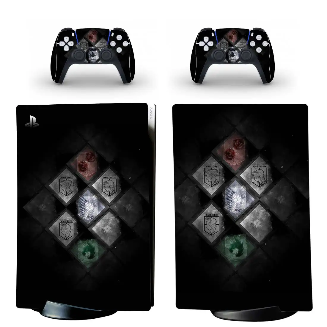 Наклейка атака на Титанов PS5 Виниловая наклейка для консоли PlayStation 5 и