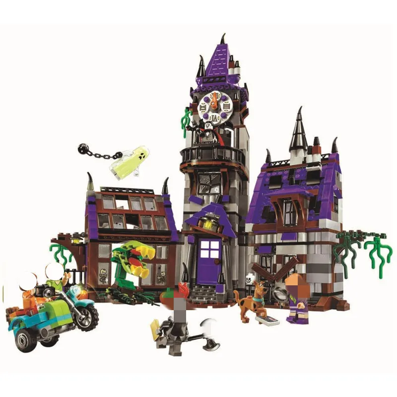 

In stock Doo Mystery Mansion Building Blocks Shaggy Velma Vampire 3D Kid Toy Gifts Compatible With Lepining10432 Toys