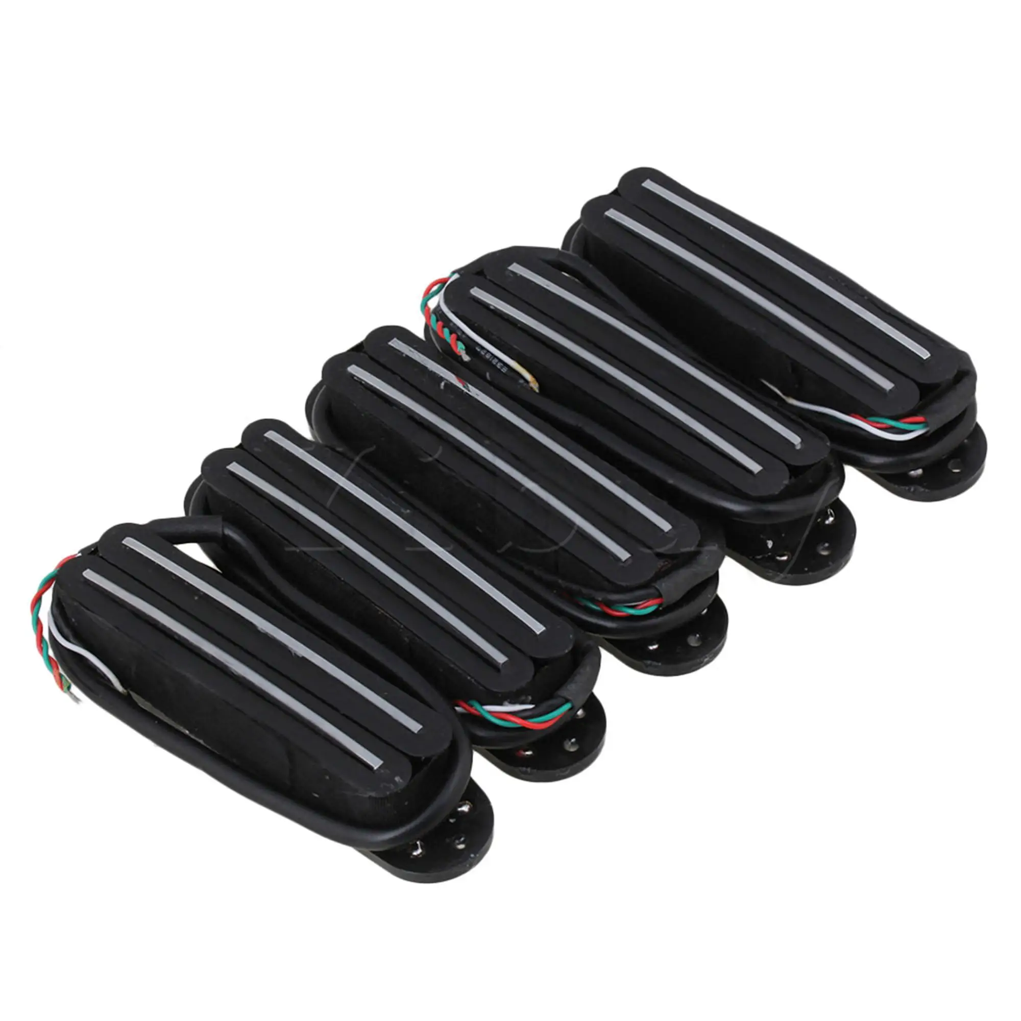 

Yibuy 4 Wires Dual Rail Humbucker Neck Pickup for Electric Guitar Pack of 5