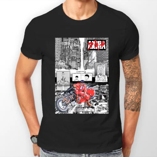 Акира Tetsuo Kaneda манга Neo Tokyo Аниме футболки унисекс футболка все размеры Футболка с