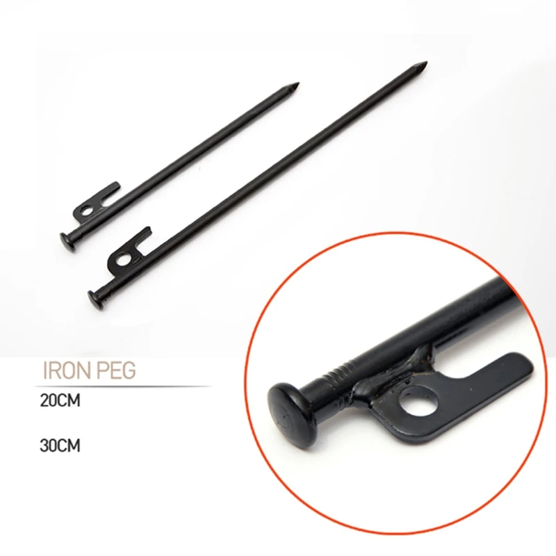 

4pcs Outdoor Camping Tent Stakes Heavy Duty 8/12 inch Steel Tent Pegs Hiking Travel Tent Nails