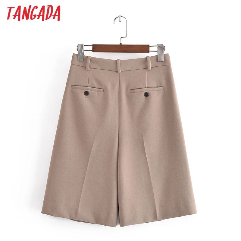 

Tangada Suit Two Pieces Sets Women Fashion Double-Breasted Casual Blazers Jackets and Shorts Women Set 3H222