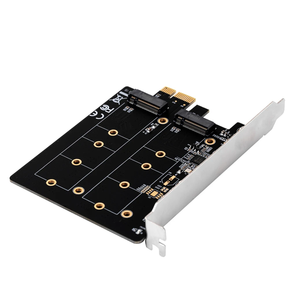 Добавьте на карточках мини PCIE для M2 адаптер M.2 NGFF PCI Express PCIE X1 Универсальный адаптер с двойным Порты и разъёмы B ключ-карта Sup Порты и разъёмы s 2230 2242 2260 2280 M2 SSD