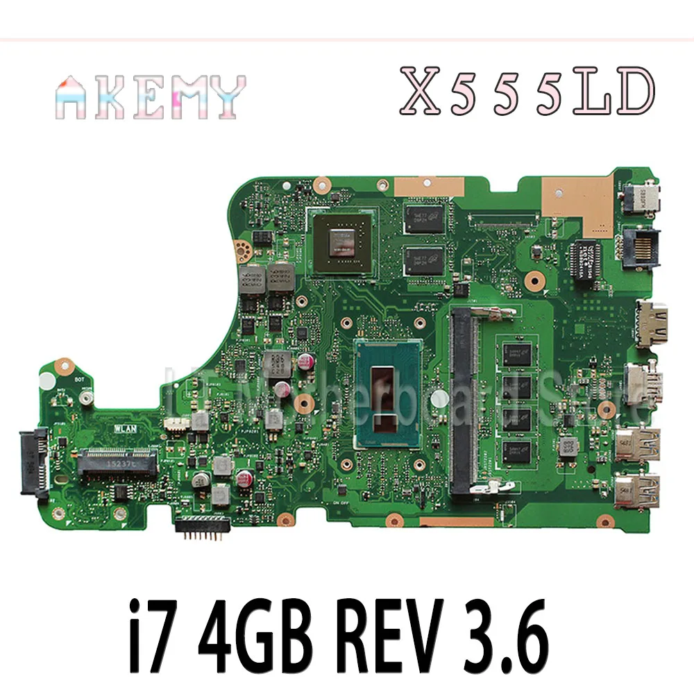 X555LD материнская плата i7 4 Гб REV 3 6 для For Asus X555LP X555L F555L K555L W591L ноутбука