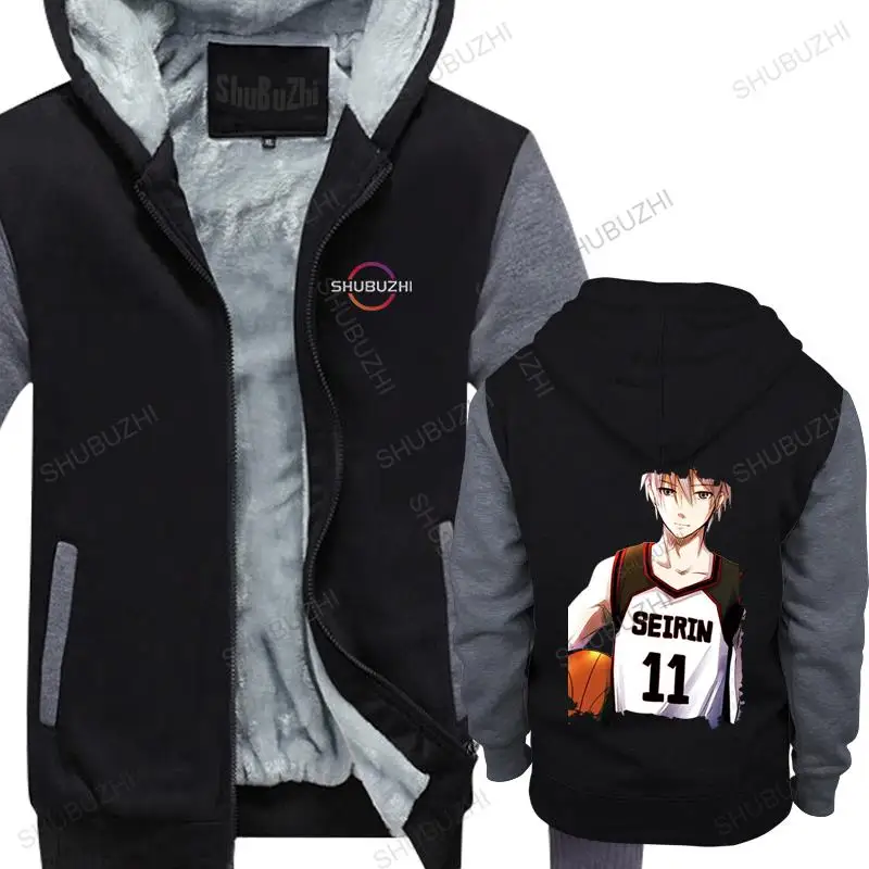 

Мужская хлопковая черная толстовка с капюшоном, зимняя одежда Kuroko без корзины SEIRIN 11 homme, винтажная толстовка, толстовка, топы