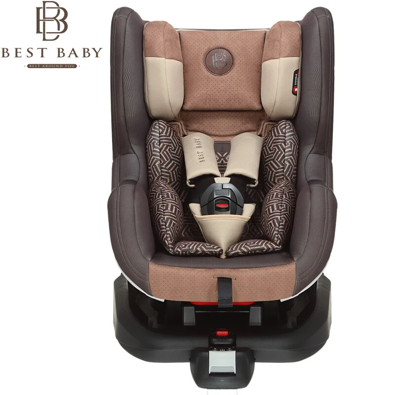 9199Baby Children Safety Seat 0-4-Year-Old Car for Baby Seat Isofix Hard Port Caramel Macchiato