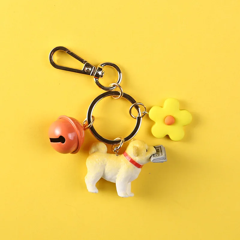 

Shiba Corgi Keychain Creative Cute Animal Panda Car Key Chain Children Bag Pendant Accessories Keyring Kids Girl Gifts