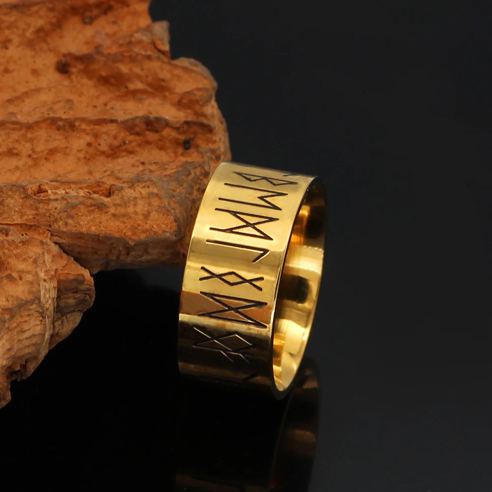 Viking Rune Ring Stainless steel with Valknut Gift Bag | Украшения и аксессуары