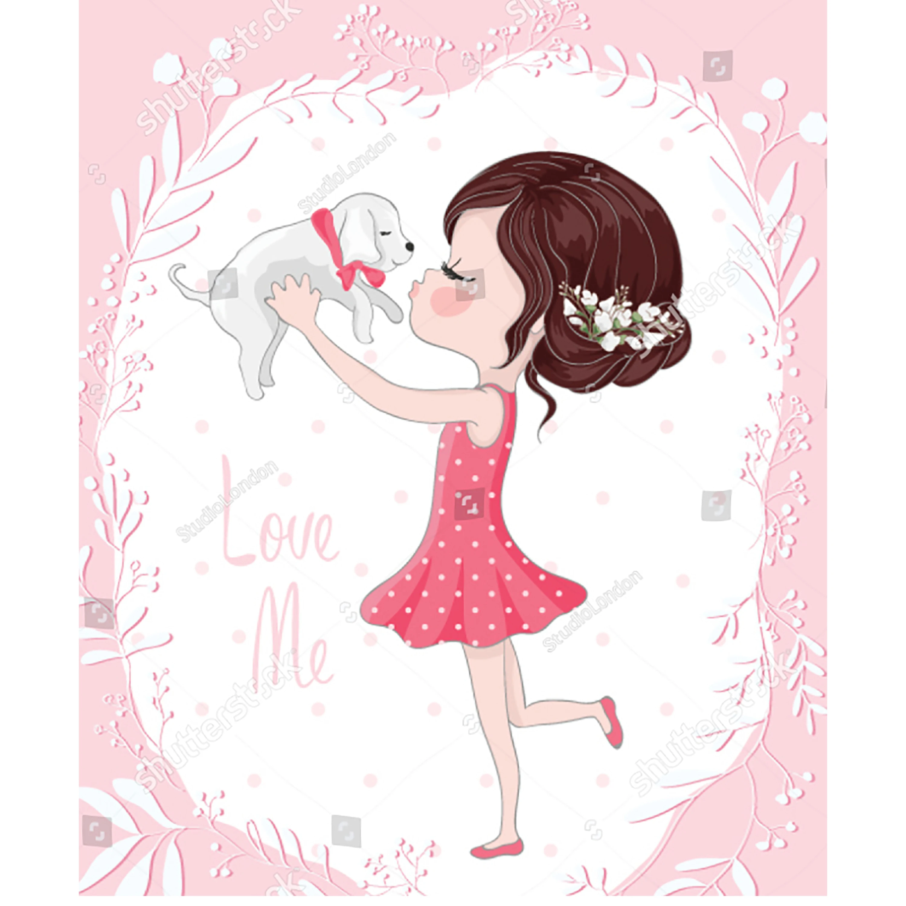 Милые собаки девушка трафареты для пресс формы DIY Скрапбукинг альбом тиснение