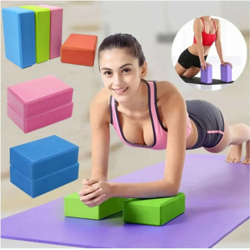 Блоки нескользящие для йоги из вспененного этилвинилацетата фитнеса кирпича