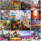 рисование по номерам пейзаж Набор для раскрашивания по номерам, 31 цвет картина по номерам на холсте 40x50 на подарок отправить груз из россии закупать товар в москве рисуй сам хобби, шар , подарок