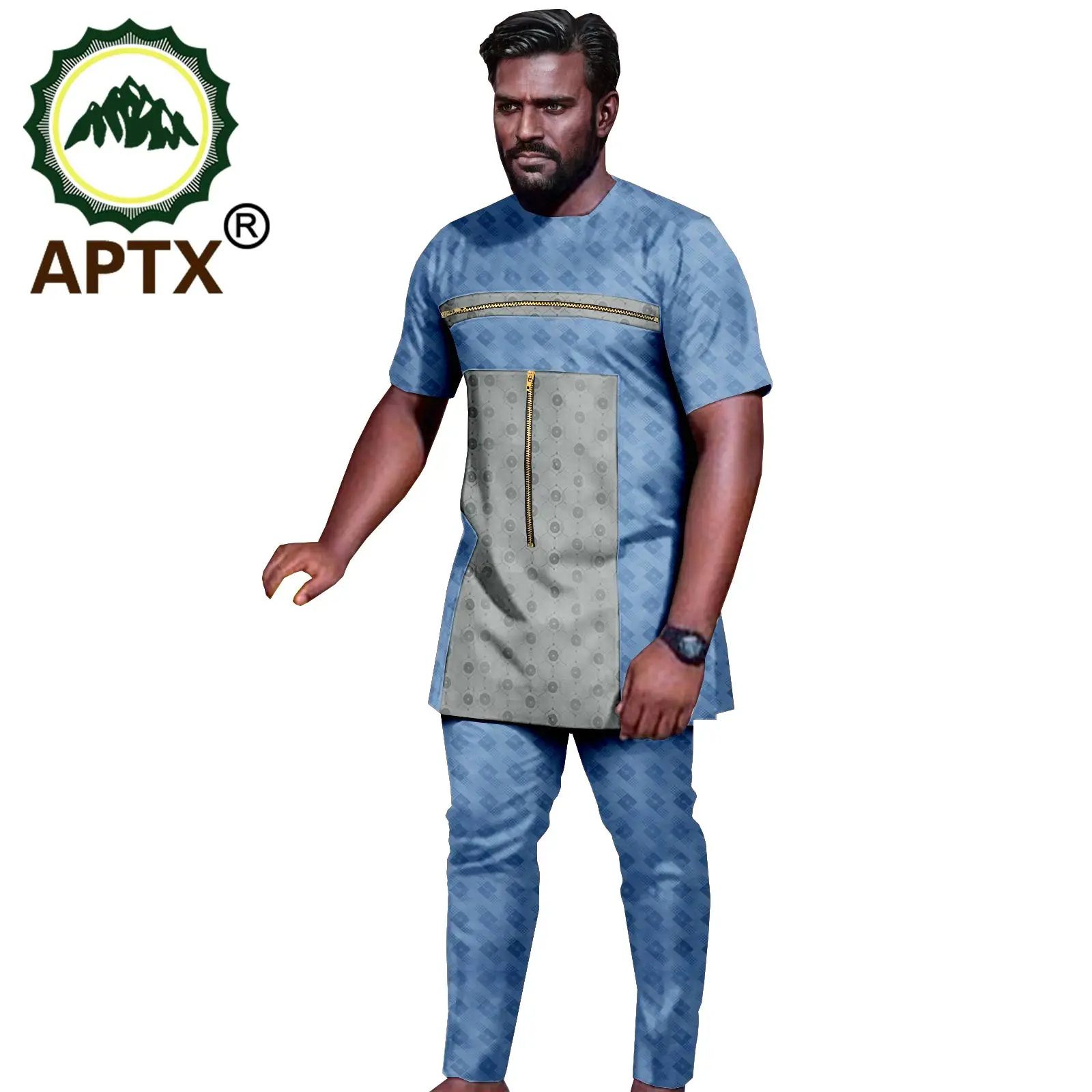 Спортивный костюм для мужчин в африканском стиле Dashiki топы и штаны мальчиков из 2
