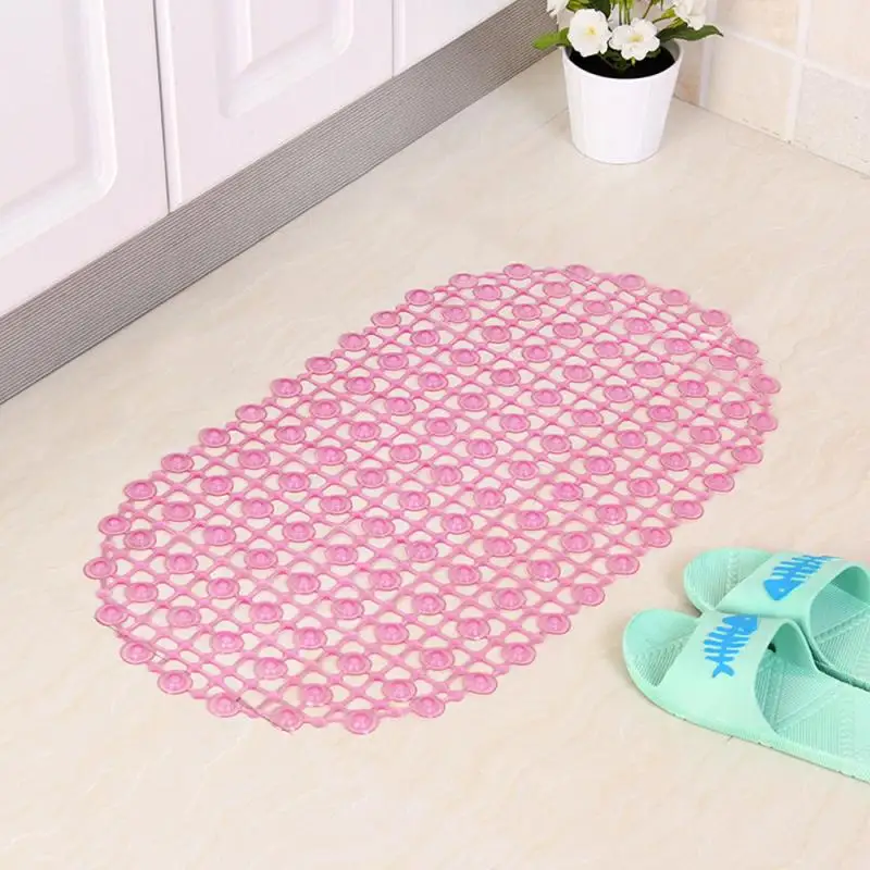 

Bathroom Non-slip Mat PVC Plain Oval Water Drop Bath Oval Bedroom Floor Shower Mat Absorbent Carpet Four-color Choice New