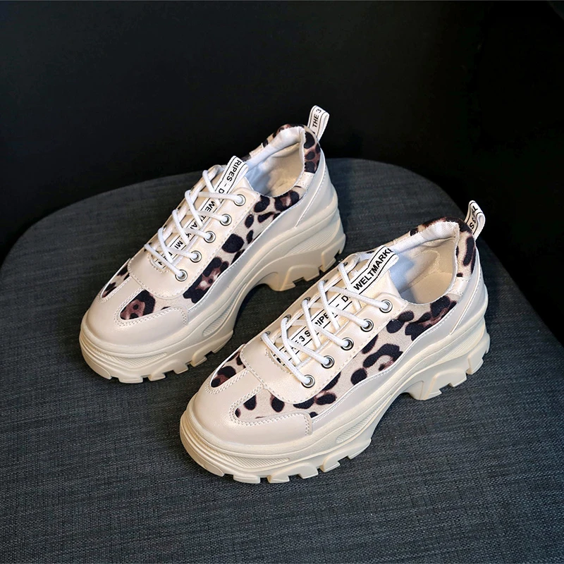 Женская обувь сезон весна повседневная на толстой подошве со шнуровкой Zapatos De Mujer