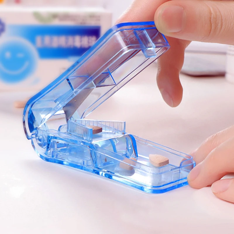 1/2 1/4 1/8 Pill Cutter Box Medicine Box Pill Cutting Splitter Drugs Tablet Cutter Divider Pill Box Pill Cases & Splitter