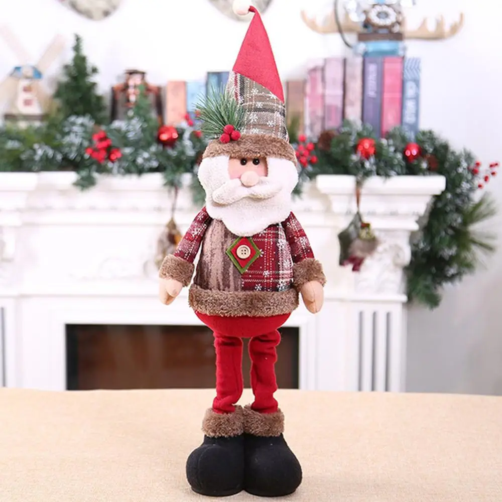 Регулируемая плюшевая игрушка Санта-Клаус веселая Рождественская елка