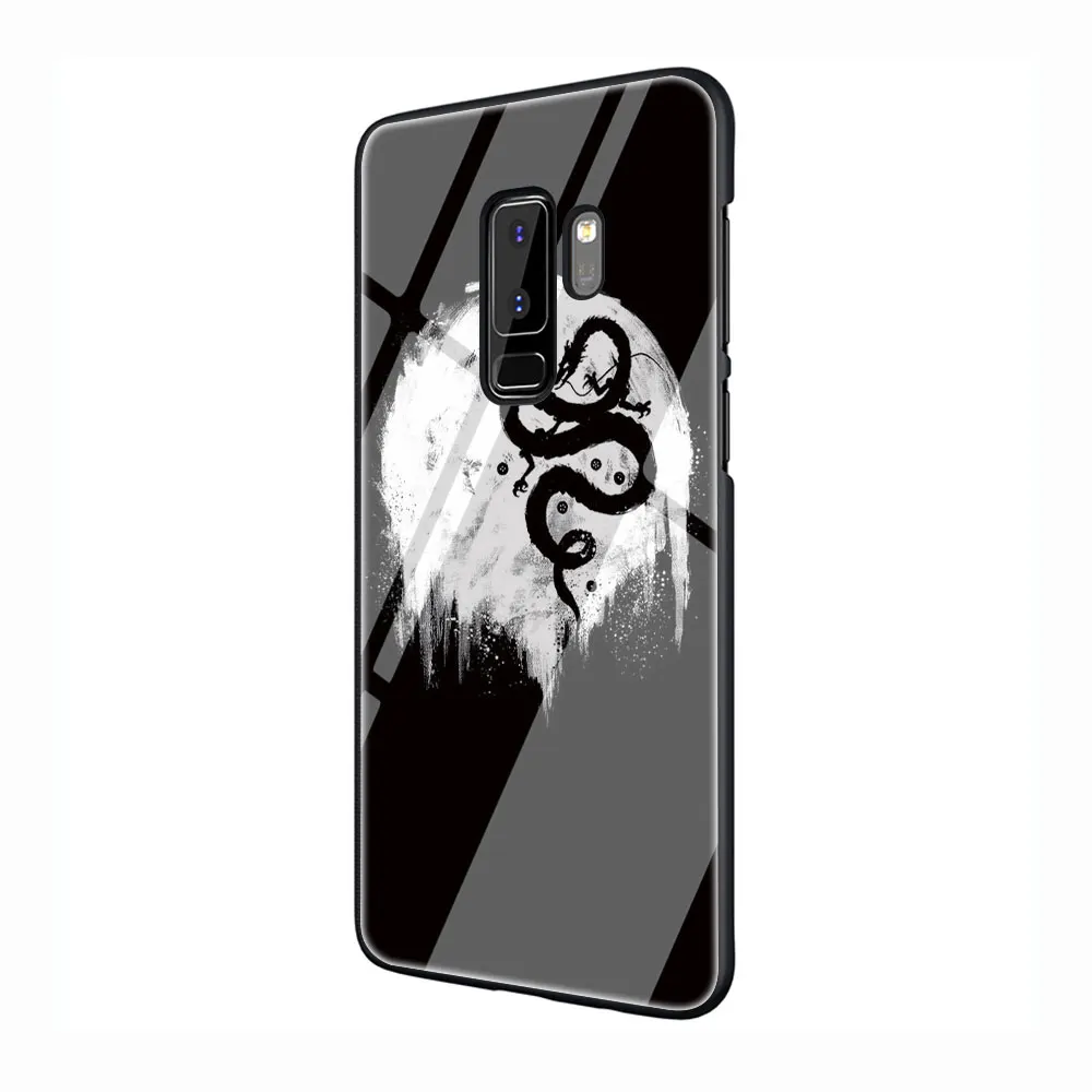 G4 Dragon Ball z Супер Братья Марио логотип закаленное Стекло TPU черный чехол для Galaxy S7 Edge S8 S9 S10 Plus, Note 8, 9, 10, A10 20 30 40 50 60 - Цвет: G4