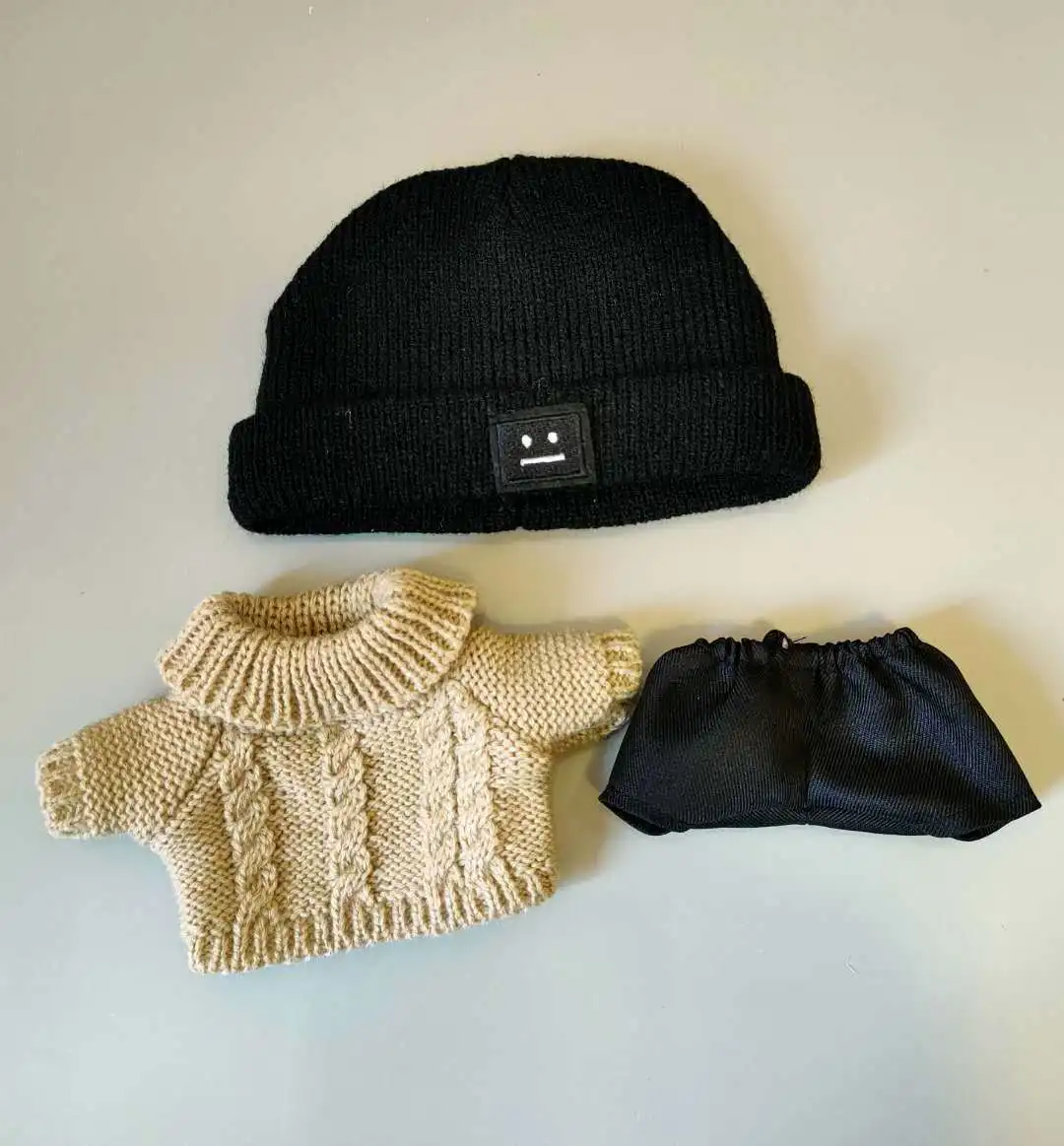 

NEW Knitted sweater for 20cm Baby Doll Plush Doll's Clothes Lovely Toys Dolls Accessories Sean Xiao Korea Kpop EXO Idol Dolls