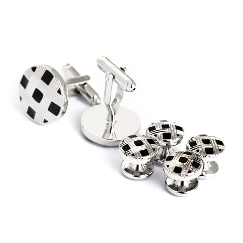 Подарочная коробка круглые эмалевые металлические лучшие мужские запонки для