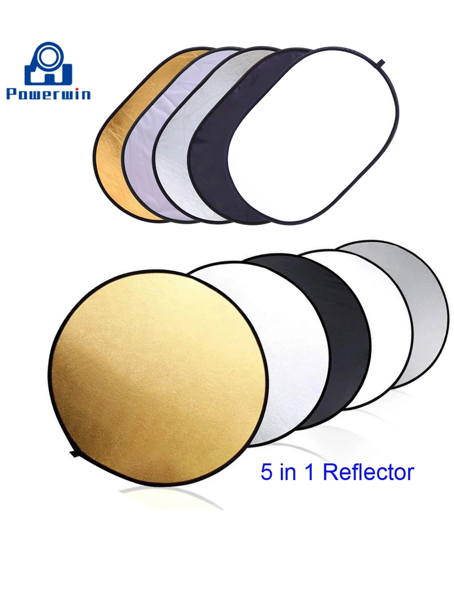 Портативный складной отражатель Powerwin 5 в 1 110 см|Светоотражатели| |