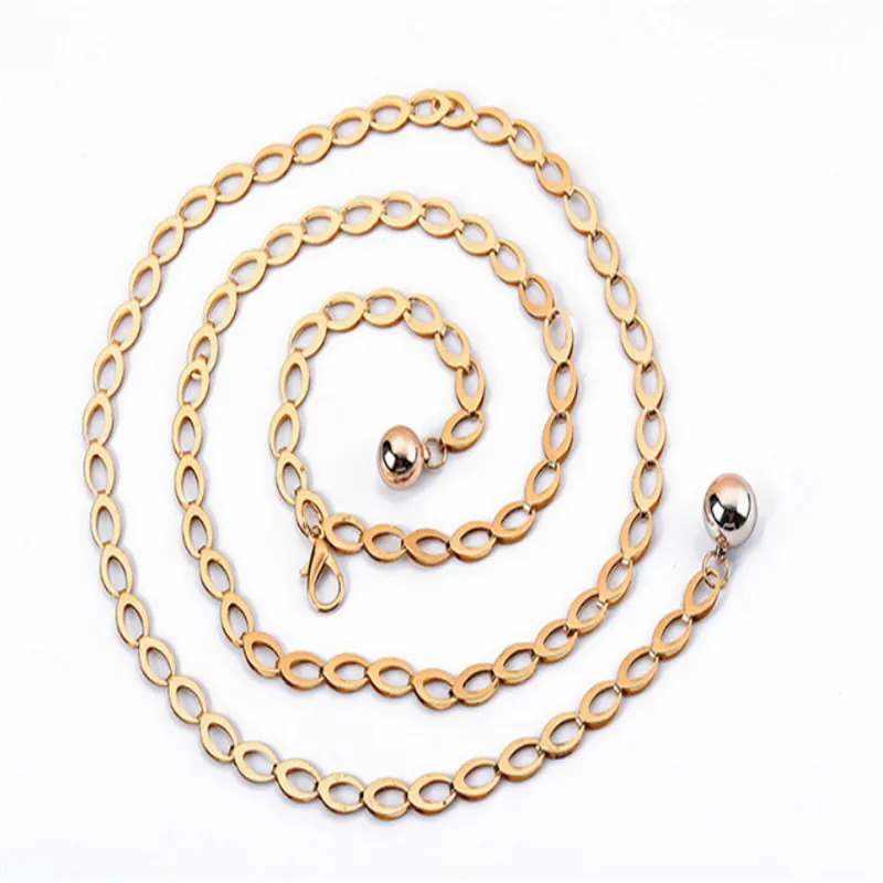 

High Waist Gold Silver Belts For Women Fashion Waistbands All-match Belt For Party Jewelry Dress Waist Metal Chain Belts