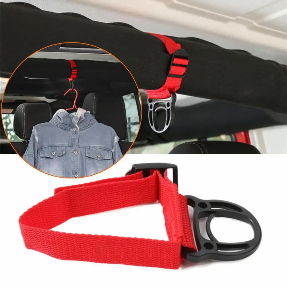 

Roll Bar Coat Hook Hanger Hanging for Jeep Wrangler JT JL JLU JK JKU TJ CJ YJ 1997-2022 Sports Sahara Rubicon Car Accessory Red