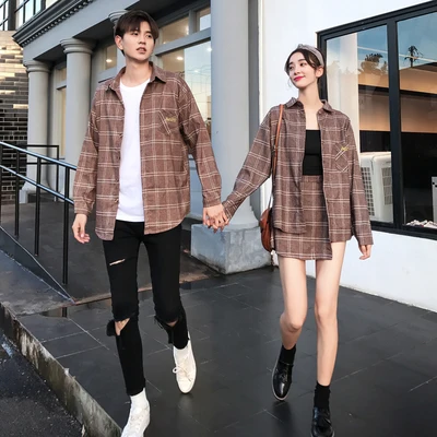 

Casais diferentes vestido casais vestido verificado camisas casais roupas