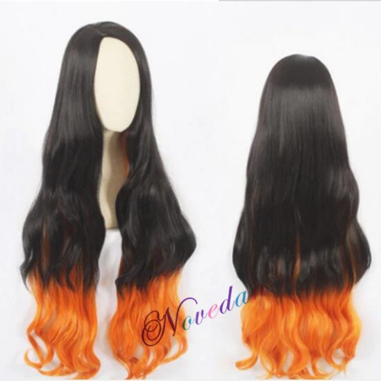 Wig 4 Аниме Костюм демон слэйер Косплей танджиру камадо Косплей Костюм киметсу нет яйба мужские кимоно костюм на Хэллоуин - Цвет: Wig 4