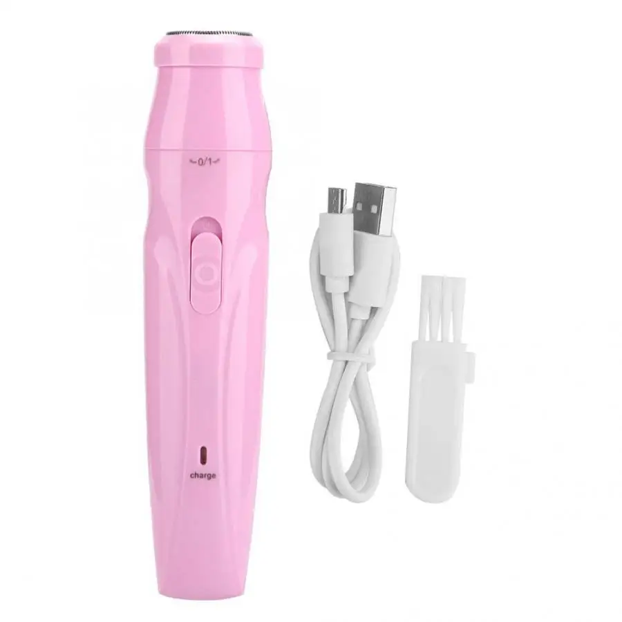 

Home Mini USB Charging Double Ring Blade Net Portable Women Shaver Electric Hair Remover Trimmer Tool