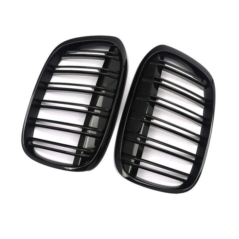

MagicKit For BMW X1 F49 F48 X-Series 2016-2018 Gloss Black Front Dual Line Grilles Grill