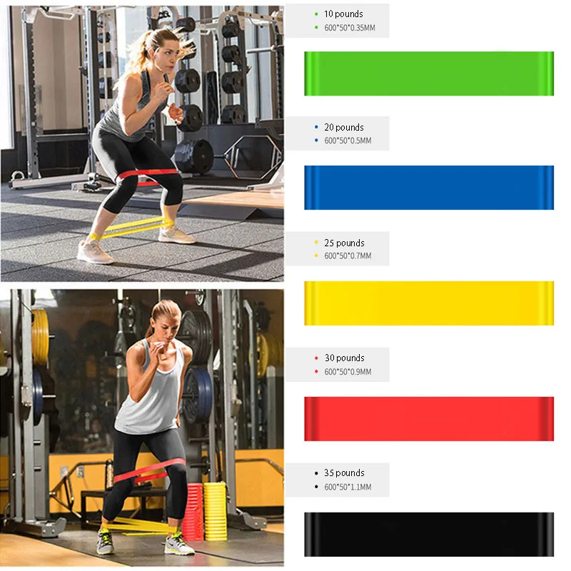 

Спортивные эластичные ленты для йоги, пилатеса, фитнеса, 5 цветов