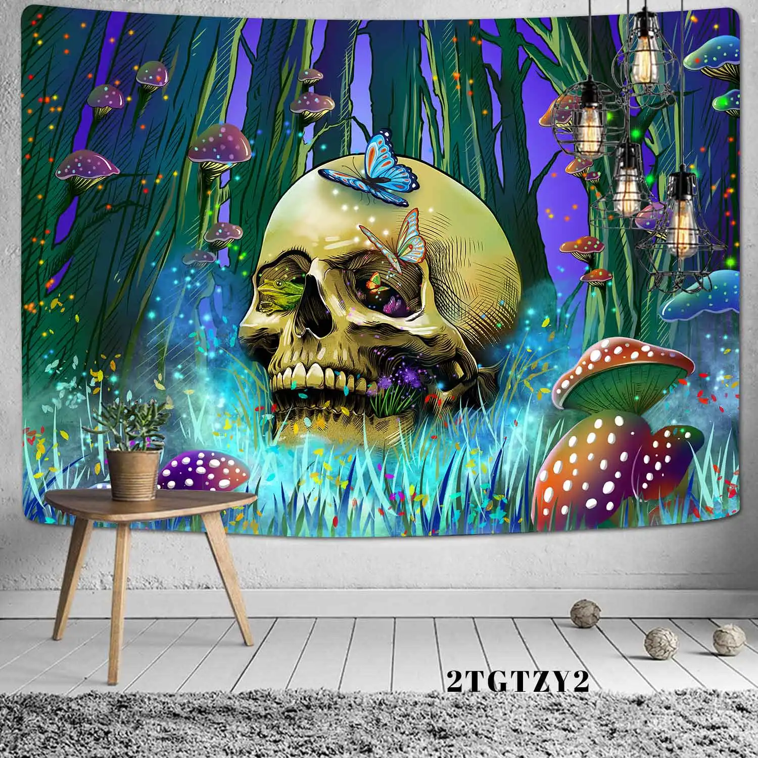 Viking Raven Tapestry Mysterious Meditation Psychedelic Runes Art Wall Hanging Tapestries for Living Room Decor Yoga Mat | Дом и сад