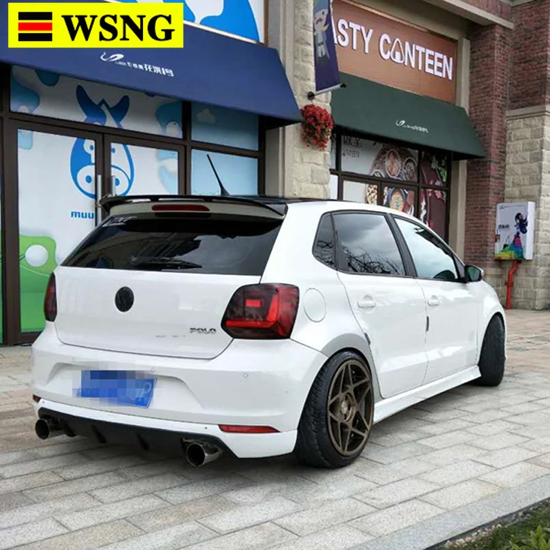Декоративный задний спойлер из ABS-пластика для Volkswagen VW Polo 2011-2015 (неокрашенный).