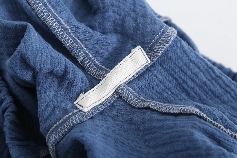 

Men Print Feather Sleepwear Cotton Gauze Pajamas Long Sleeve 2PCS Trouser Suits Male 2021 Spring Home Clothes Lapel Loungewear
